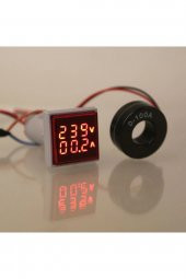 AC 20-500V 100A Kare Dijital Voltmetre Ampermetre 220V Kırmızı Panel Montaj Led Gösterge Ekran Akım - 2