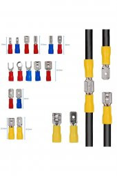 280 Parça İzoleli Kablo Ucu Seti Kutulu Kürek Halka Çatal  Yalıtımlı Elektrik Teli Konnektörü - 7