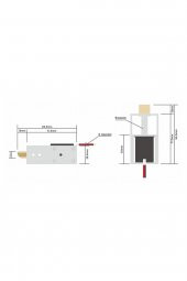 JF-S1670DL Solenoid Kilit DC 12V  DC 12V 2.4A 28W 40N Selenoid Elektrikli Manyetik Kapı Depo Kabin - 7