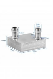 4x4cm Sıvı Su Aluminyum Soğutucu Blok 90 Derece  Bilgisayar Cpu Grafik Gpu Anakart Xbox Lazer - 8