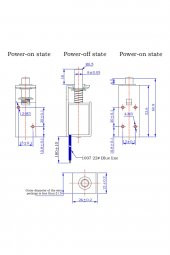 TAU-S0837DL-D Solenoid Kilit  DC 12V 1A 12W 15N Selenoid Elektrikli Manyetik Kapı Depo Kabin Kasa - 8