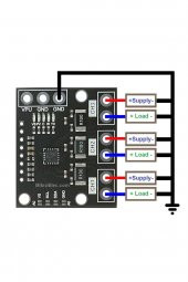 3 Kanal INA3221 Voltaj Akım Güç İzleme Sensör Modülü  26V 100A IIC Haberleşme Yüksek Hassasiyet - 1
