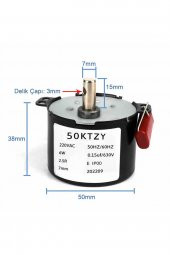 50ktyz 2.5Rpm AC Motor Kuluçka Viyol Çevirme 220V Senkron Metal Dişli - 8