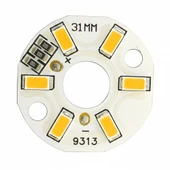 5730 5V 3W 31mm Sarı Led Modül  Aluminyum Pcb 6 Led Lamba Aydınlatma Işık thumbnail 1