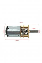 GA12-N20 6V 30Rpm Micro Dc Motor  DC 6V N20 Mini Metal Dişli Redüktör - 8
