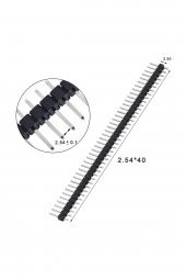 5 Adet 1x40 Pin Erkek Header  Tek Sıra 2.54mm 180 Derece Kırılabilir Bölünebilir Konnektör Soket - 2