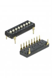 Tristate 8li Dip Switch  8 Pin Siyah Anahtar Açık Kapalı Seçim Adres Ayar + Off - Pull Up/Down - 2
