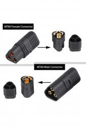 MT60 3 Pin Dişi Erkek Konnektör Soket Çift  Amass 3.5mm 12Awg RC Esc Motor Drone Lityum LiP - 6