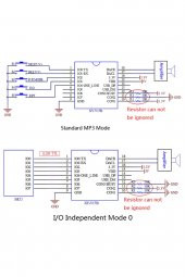 XY-V17B MP3 Wav Ses Çalma Modülü  Micro Sd 32Gb Hafıza FAT16 FAT32 24 Bit Dac - 5