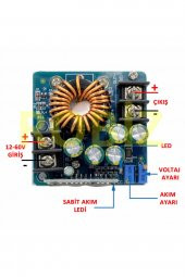 400W 12V / 60V 15A Voltaj Düşürücü Modül  Güç Kaynağı Voltaj ve Akım Ayarlanabilir DC DC Step Down - 2