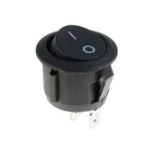 16mm Yuvarlak 2 Pin Anahtar Switch Mini Buton Kcd1 Siyah - 6