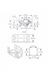 Servo Motor Metal Montaj Parçası Braket MG995 MG996R S3003 TD-8120MG - 8