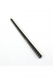 1x40 Pin Precision Dişi Header  Tek Sıra 2.54mm 180 Derece Yuvarlak Kırılabilir Bölünebilir - 1