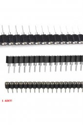 1x40 Pin Precision Dişi Header  Tek Sıra 2.54mm 180 Derece Yuvarlak Kırılabilir Bölünebilir - 3
