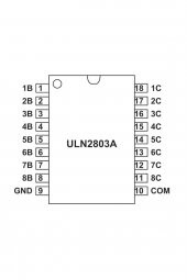ULN2803A NPN 8 Adet Darlington Transistör Sürücü Entegre Sop18 Smd 18 Bjt Bipolar - 6