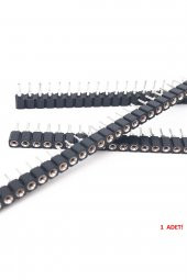 1x40 Pin Precision Dişi Header  Tek Sıra 2.54mm 180 Derece Yuvarlak Kırılabilir Bölünebilir - 5