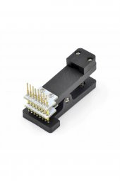 8 Pin Programlama Aparatı  2.54mm Pogo Pin Yaylı Mandal Klips Seri Üretim Entegre - 1