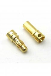 5 Çift 3.5mm Altın Kaplama Banana Dişi Erkek Soket  40A Pil Batarya Lion Bullet Plug - 3