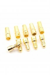 5 Çift 3.5mm Altın Kaplama Banana Dişi Erkek Soket  40A Pil Batarya Lion Bullet Plug - 7