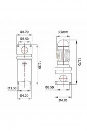 5 Çift 3.5mm Altın Kaplama Banana Dişi Erkek Soket  40A Pil Batarya Lion Bullet Plug - 8