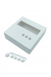 Plastik Proje Kutusu 86x86mm Beyaz  Duvara Yüzeye Montaj Tip 1602 Lcd 3 Buton Elektronik Devre - 8
