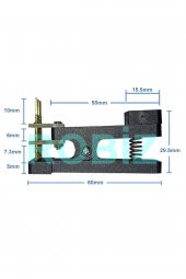 8 Pin Programlama Aparatı  2.54mm Pogo Pin Yaylı Mandal Klips Seri Üretim Entegre - 7