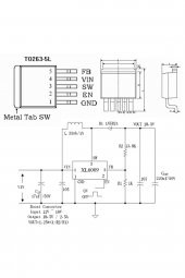 XLSEMİ XL6009E1 TO263 400KHz 35V 4A Regülatör Entegre  Boost Step-up Dc Dc Çevirici Regülatör - 8