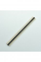 1x40 Pin Precision Erkek Header  Tek Sıra 2.54mm 180 Derece Altın Kaplama Yuvarlak Kırılabilir - 1