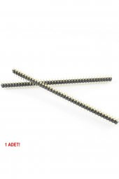 1x40 Pin Precision Erkek Header  Tek Sıra 2.54mm 180 Derece Altın Kaplama Yuvarlak Kırılabilir - 3