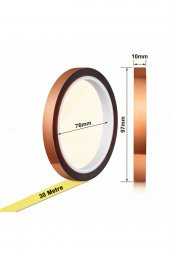 Kapton Bant 10mm x 30 Metre  Yüksek Düşük Sıcaklık -73C  260C Termal Isıya Dayanıklı - 2