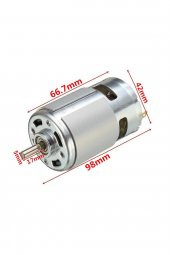 RS775 DC Motor 12V 15000Rpm  Yüksek Hız Tork Çift Bilyalı Rulman Matkap Torna CNC Router Motor - 1