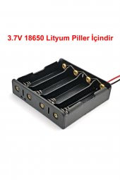 18650 2 Tel 4lü Pil Kutusu Paralel  4 Adet 3.7V Paralel Lityum Lion Batarya Yuvası Mobil Güç Kaynağı - 5