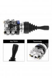 HKA1-41Z04 Joystick  4 Yön NO Kumanda Kolu Momentary Anlık 10A 250V Monolever Anahtar - 7