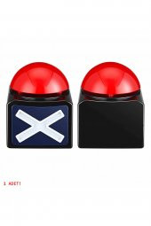 Oyun Soru Cevap Yanıt Butonu  10cm Bilgi Yarışması Işıklı Sesli Zil Uyarı Düğmesi Buzzer - 4
