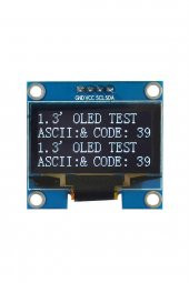 1.3 Inch IIC Mavi Oled Lcd Modül  I2C Seri 1.3 SSH1106 DC 3.3V 5V 128x64 Pixel Grafik - 1