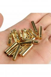 4 Çift 4mm Altın Kaplama Banana Dişi Erkek Soket  40A Pil Batarya Lion Bullet Plug Kablo - 2