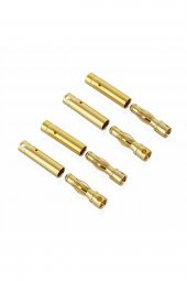 4 Çift 4mm Altın Kaplama Banana Dişi Erkek Soket  40A Pil Batarya Lion Bullet Plug Kablo - 3