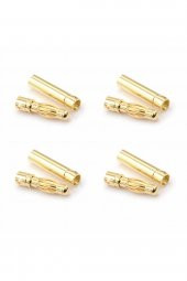 4 Çift 4mm Altın Kaplama Banana Dişi Erkek Soket  40A Pil Batarya Lion Bullet Plug Kablo - 5