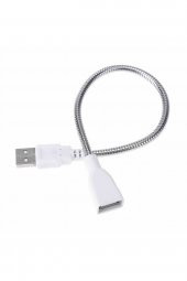 Metal Usb Type A Soketli Uzatma Kablosu  Kıvrılabilir Hortum Kordon 25cm Masa Lambası Led Aydınlatma - 1