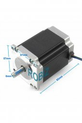 57HS8230 Nema 23 Step Motor 2.2Nm 3.6V 3A 6mm Mil 2 Faz 1.8 Derece 200 Adıım 3D Yazıcı Printer - 1