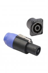 NL4FC Dişi Erkek Kablo Konnektör Çifti  AC 250V 30A 4 Pin Hoparlör Ses Speakon - 1