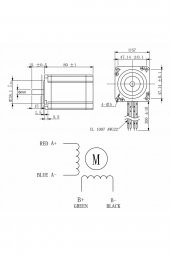 57HS8230 Nema 23 Step Motor 2.2Nm 3.6V 3A 6mm Mil 2 Faz 1.8 Derece 200 Adıım 3D Yazıcı Printer - 8
