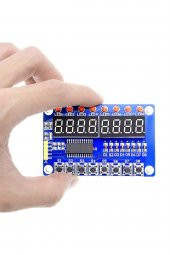 TM1638 Modül 8 Hane 7 Segment Ekran 8x Kırmızı Led 8x Kullanıcı Butonu Dijital Display Gösterge - 2