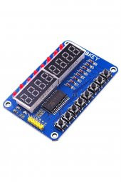 TM1638 Modül 8 Hane 7 Segment Ekran 8x Kırmızı Led 8x Kullanıcı Butonu Dijital Display Gösterge - 3