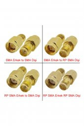 RP SMA Erkek to RP SMA Dişi Adaptör Soket  Altın Kaplama Soket 0-6GHz RF Wi-Fi Anten FPV Lora Helium - 2