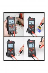 NJTY T1 Dijital Multimetre True RMS NCV 600V Mini Cep El Tipi Voltmetre AC DC Voltaj Direnç Buzzer - 6