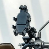 Ayna Bağlantılı Motosiklet Telefon Tutucu Profesyonel Titreşim Engelleyici - 3