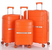 Kırılmaz Valiz Seti 3'lü Dört Tekerlekli Polipropilen - 2