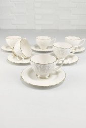 İpek Yaldızlı Bone Porselen Nescafe Çay Takımı ROSEN-200 62611 - 2