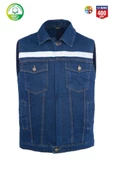 Kot İş Yeleği Myform 9128 Sona Denim 12 Ons Renk Mavi - 1